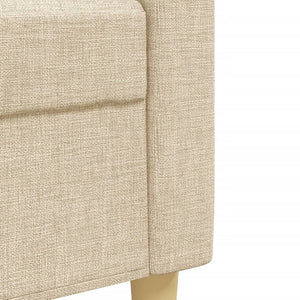 Ensemble de canapés 2 pcs avec coussins décoratifs crème tissu