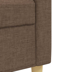 Ensemble de canapés 2 pcs avec coussins décoratifs marron tissu