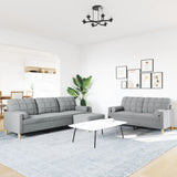 Ensemble de canapés 3 pcs repose-pied et coussins décoratifs