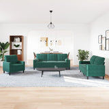 Ensemble de canapés 3 pcs avec coussins et traversins velours