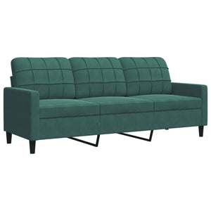 Ensemble de canapés 3 pcs avec coussins et traversins velours