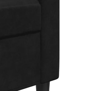 Ensemble de canapés 4pcs et coussins et traversins noir velours