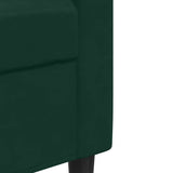 Ensemble de canapés 2 pcs avec coussins Vert foncé Velours