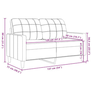 Ensemble de canapés 2 pcs avec coussins Jaune Velours
