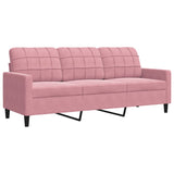 Ensemble de canapés 3 pcs avec coussins Rose Velours