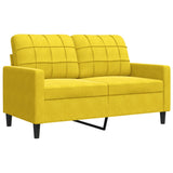 Ensemble de canapés 3 pcs avec coussins Jaune Velours