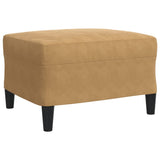Ensemble de canapés 3 pcs avec coussins Marron Velours