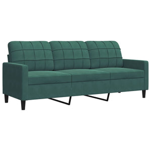 Ensemble de canapés 2 pcs avec coussins et traversins velours