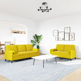 Ensemble de canapés 2 pcs avec coussins et traversins velours