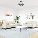 Ensemble de canapés 2 pcs avec coussins et traversins velours