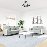 Ensemble de canapés 3 pcs et coussins et traversins velours
