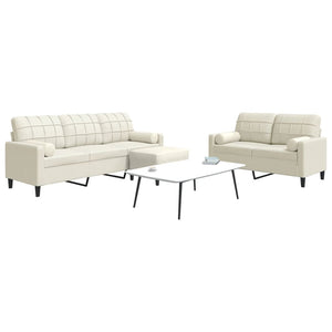 Ensemble de canapés 3 pcs avec coussins et traversins velours