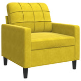 Ensemble de canapés 3 pcs avec coussins Jaune Velours
