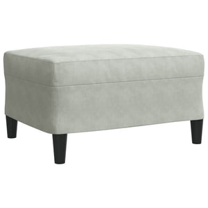 Ensemble de canapés 4 pcs avec coussins Gris clair Velours