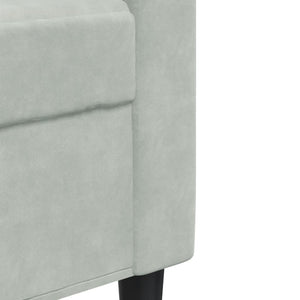 Ensemble de canapés 4 pcs avec coussins Gris clair Velours