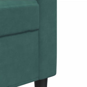 Ensemble de canapés 4 pcs avec coussins Vert foncé Velours