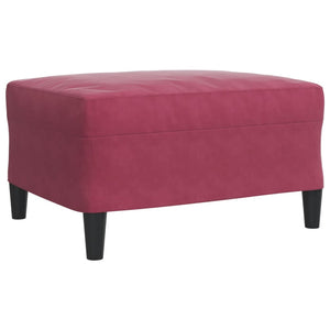Ensemble de canapés 4 pcs avec coussins Rouge bordeaux Velours