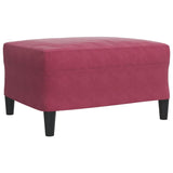 Ensemble de canapés 4 pcs avec coussins Rouge bordeaux Velours