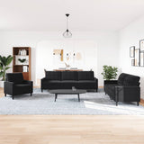 Ensemble de canapés 4 pcs avec coussins Noir Velours