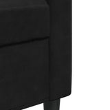 Ensemble de canapés 4 pcs avec coussins Noir Velours