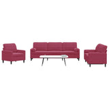 Ensemble de canapés 3 pcs avec coussins et traversins velours