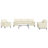 Ensemble de canapés 3 pcs avec coussins et traversins velours