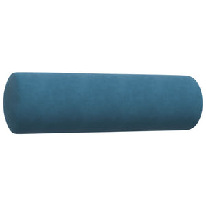Ensemble de canapés 3pcs et coussins et traversins bleu velours