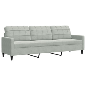 Ensemble de canapés 4 pcs et coussins et traversins velours