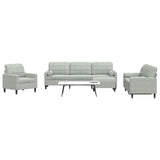 Ensemble de canapés 4 pcs et coussins et traversins velours