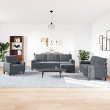 Ensemble de canapés 4 pcs avec coussins et traversins velours