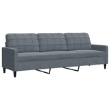 Ensemble de canapés 4 pcs avec coussins et traversins velours