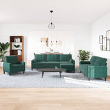 Ensemble de canapés 4 pcs avec coussins et traversins velours