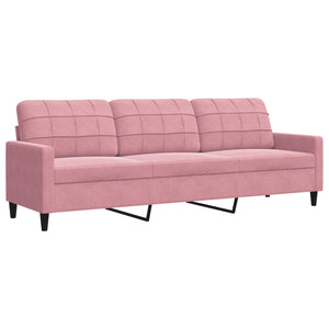 Ensemble de canapés 4pcs et coussins et traversins rose velours
