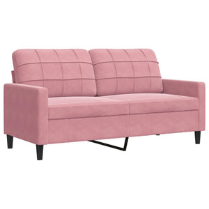 Ensemble de canapés 4pcs et coussins et traversins rose velours