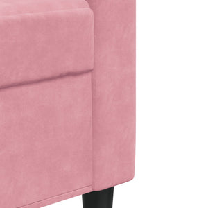 Ensemble de canapés 4pcs et coussins et traversins rose velours