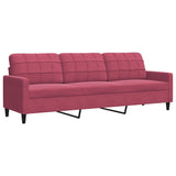 Ensemble de canapés 4 pcs avec coussins et traversins velours
