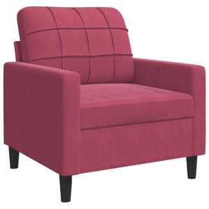 Ensemble de canapés 4 pcs avec coussins et traversins velours