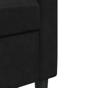 Ensemble de canapés 4pcs et coussins et traversins noir velours