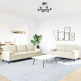 Ensemble de canapés 2 pcs avec coussins et traversins velours