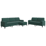 Ensemble de canapés 3 pcs avec coussins et traversins velours