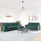 Ensemble de canapés 3 pcs avec coussins et traversins velours