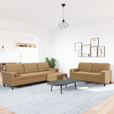 Ensemble de canapés 3 pcs avec coussins et traversins velours