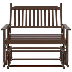 Banc balancelle marron 118x70x104,5 cm bois massif de peuplier
