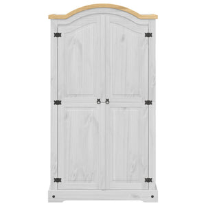 Garde-robe Corona blanc 102x52x186 cm bois de pin massif