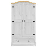 Garde-robe Corona blanc 102x52x186 cm bois de pin massif