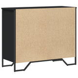 Commode noir 91x35,5x74,5 cm bois d'ingénierie