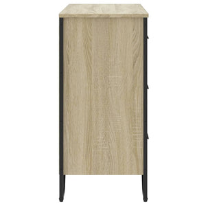 Commode chêne sonoma 91x35,5x74,5 cm bois d'ingénierie