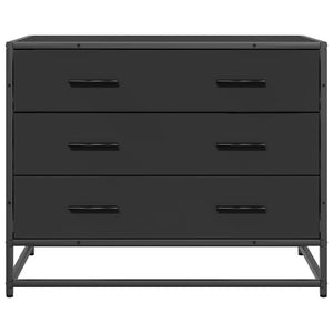Armoire à tiroirs noir 70x41x56 cm bois d'ingénierie