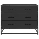Armoire à tiroirs noir 70x41x56 cm bois d'ingénierie