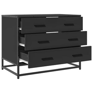 Armoire à tiroirs noir 70x41x56 cm bois d'ingénierie